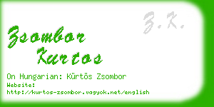 zsombor kurtos business card