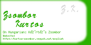 zsombor kurtos business card